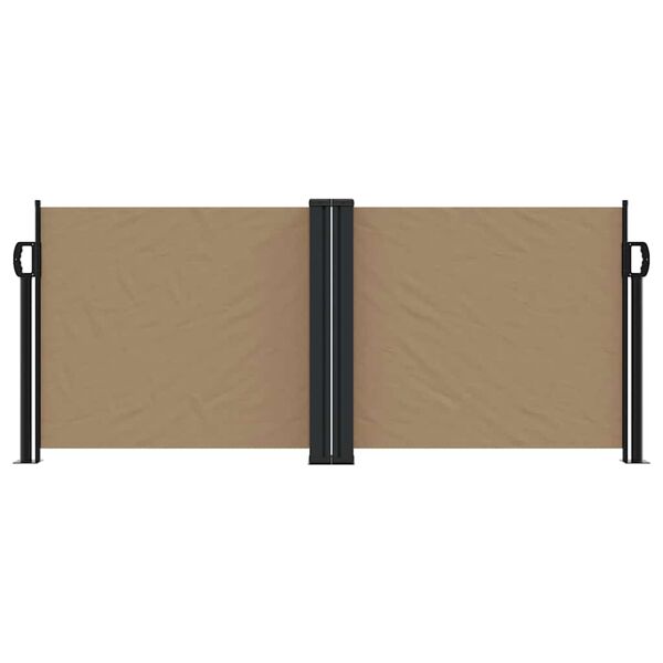 vidaXL Retractable Side Awning Taupe 100x600 cm