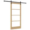 vidaXL Sliding Door ORKDAL Natural and Black 93 x 202 cm