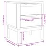 vidaXL Bedside Cabinet FLORO White 45x39x57 cm Solid Wood Pine