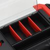 vidaXL Tool Box Black and Red 45x28x26.5 cm