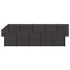 vidaXL Fence Set 11 pcs 1830 x 186 cm WPC and Aluminium Black