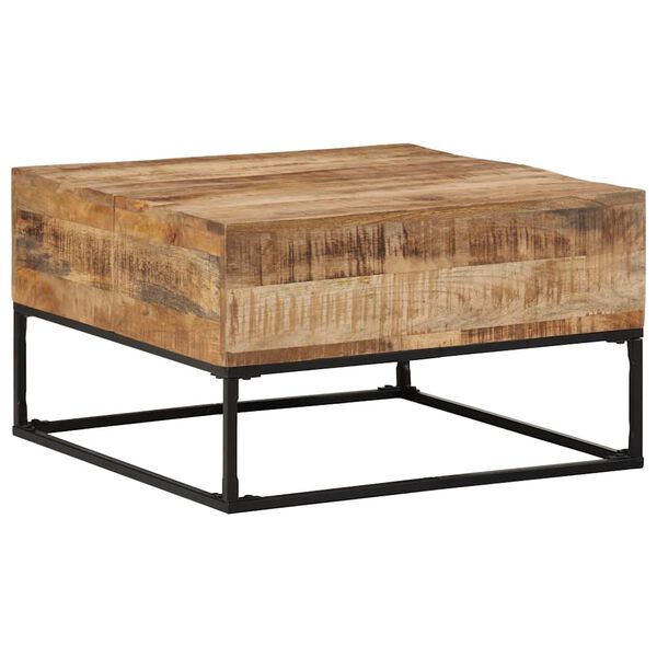 vidaXL Coffee Table 68x68x41 cm Rough Mango Wood