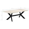 vidaXL Dining Table White 200x100x75 cm Solid Mango Wood