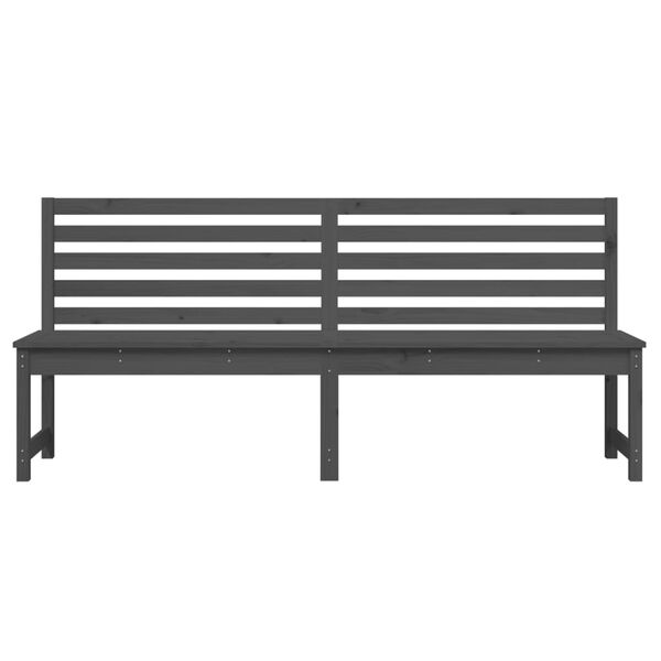 vidaXL Garden Bench Grey 201.5 cm Solid Wood Pine