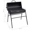 vidaXL Barrel Grill with 2 Cooking Grids Black 80x95x90 cm Steel