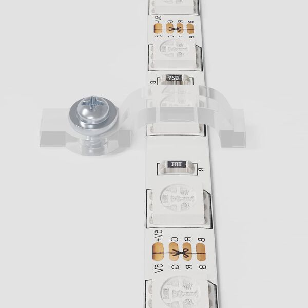 vidaXL LED Strip 4 pcs Black and Transparent 25 x 0.8 x 0.3 cm