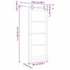 vidaXL Sliding Door Natural 86 x 211 cm Solid Pine Wood and Glass