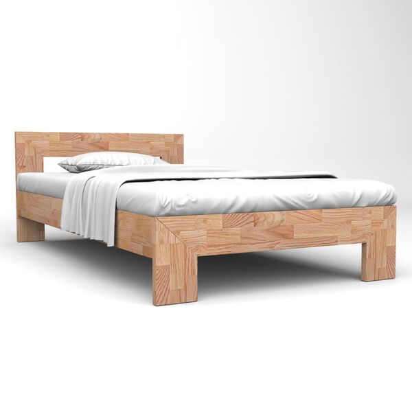 vidaXL Bed Frame without Mattress Solid Oak Wood 140x200 cm
