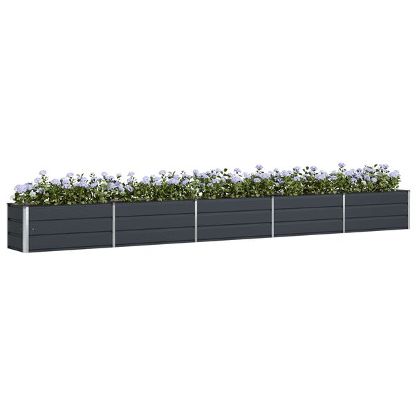 vidaXL Planter Anthracite 480 x 50 x 45 cm Galvanised Steel