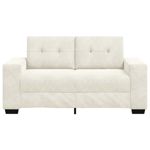 vidaXL Sofa Cream 160 x 80 x 82 cm Poly velvet
