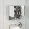 vidaXL Mirror Cabinet Grey Sonoma 59 x 17 x 55 cm Engineered Wood
