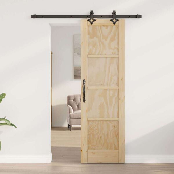 vidaXL Sliding Door ORKDAL Brown 61 x 198.5 cm Solid Pine Wood