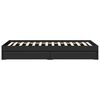 vidaXL Bed Frame with Drawers without Mattress Black 100x200 cm