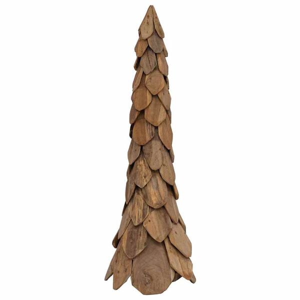 vidaXL Christmas Tree with Stand Brown 110 cm Solid teak wood