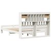 vidaXL Bookcase Bed without Mattress White 140x190 cm Solid Wood Pine