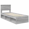 vidaXL Bed Frame Grey Sonoma 75 x 190 cm Solid Pine Wood