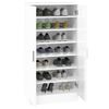 vidaXL Shoe Cabinet High Gloss White 55x35x108 cm Engineered Wood