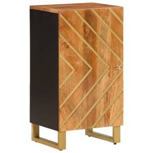 vidaXL Side Cabinet Brown and Black 40x33.5x75 cm Solid Wood Mango