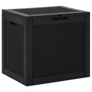 vidaXL Garden Storage Box Black 55,5x43x53 cm Polypropylene