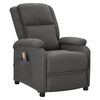 vidaXL Wing Back Massage Chair Dark Grey Fabric