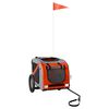 vidaXL Pet Bike Trailer Orange and Grey Oxford Fabric and Iron
