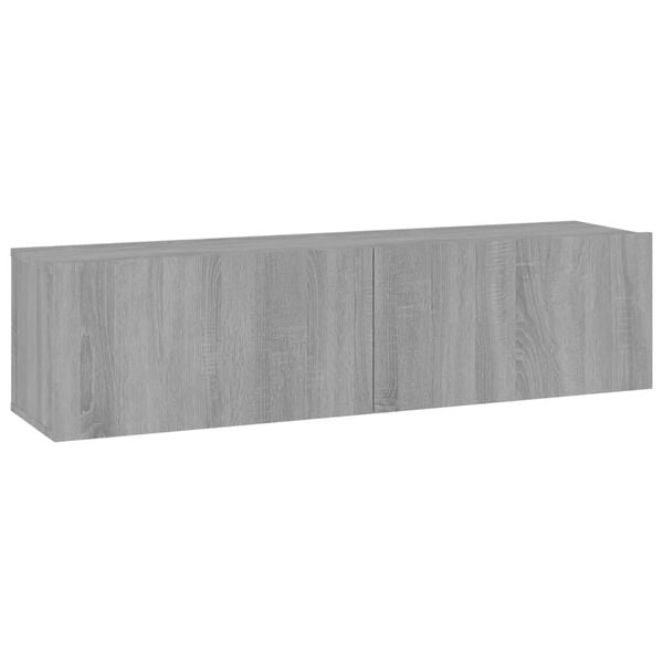 vidaXL TV Wall Cabinet Grey Sonoma 120x30x30 cm Engineered Wood