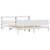 vidaXL Bed Frame with Headboard without Mattress White 180x200 cm Super King