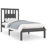 vidaXL Bed Frame without Mattress Grey Solid Wood 90x200 cm