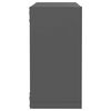 vidaXL Wall Cube Shelves 2 pcs Grey 30x15x30 cm