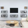 vidaXL 7 Piece TV Cabinet Set Grey Sonoma Engineered Wood