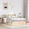 vidaXL Bed Frame with Headboard 120x190 cm Small Double Solid Wood Pine