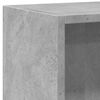 vidaXL 2-Tier Book Cabinet Concrete Grey 60x30x76.5 cm Engineered Wood