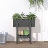vidaXL Garden Planter Grey 62x30x69 cm Solid Wood Pine