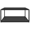 vidaXL Coffee Table Black 80x80x35 cm Tempered Glass