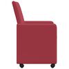 vidaXL Dining Chairs with Wheels 2 pcs Wine red 57 x 66 x 94 cm