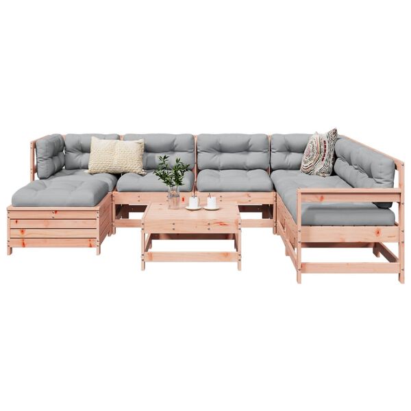 vidaXL 8 Piece Garden Sofa Set Solid Wood Douglas Fir
