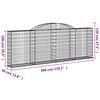 vidaXL Arched Gabion Baskets 30 pcs 300x30x100/120 cm Galvanised Iron