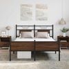 vidaXL Bed Frame without Mattress Brown Oak 140x200 cm Engineered Wood