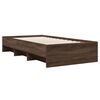 vidaXL Bed Frame without Mattress Brown Oak 75x190 cm Small Single Engineered Wood
