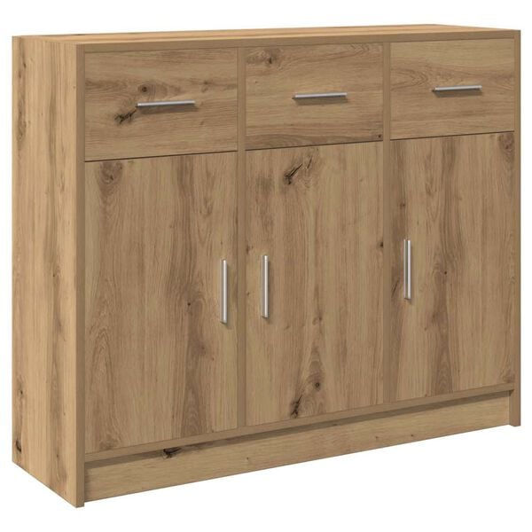 vidaXL Sideboard Artisan Oak 91x28x75 cm Engineered Wood