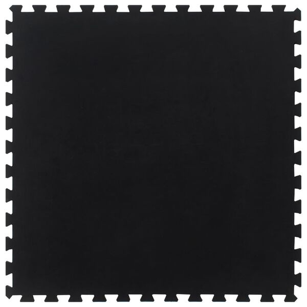 vidaXL Rubber Floor Tile Black 12 mm 100x100 cm