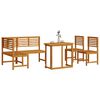 vidaXL Garden Bench Set 4 pcs Brown Solid acacia wood