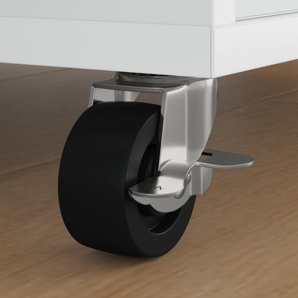 vidaXL Caster 2 pcs Black and silver 63 x 48 x 46 mm Iron and nylon