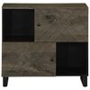 vidaXL Sideboard Black 80x33x75 cm Solid Wood Mango
