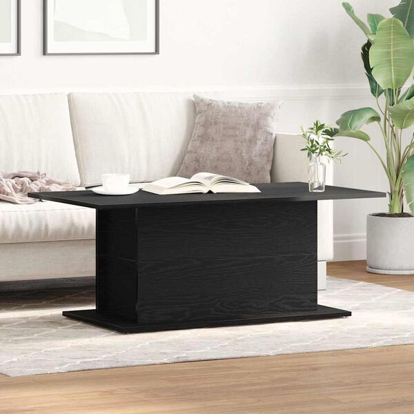 vidaXL Coffee Table Black Oak 102 x 55.5 x 40 cm Engineered Wood