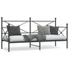 vidaXL Day Bed without Mattress Black 75x190 cm Steel