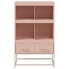 vidaXL Highboard Pink 68.5x39x111.5 cm Steel