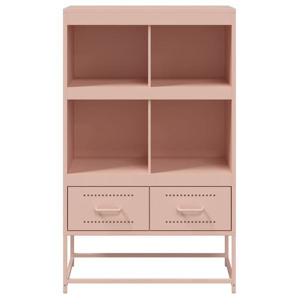 vidaXL Highboard Pink 68.5x39x111.5 cm Steel