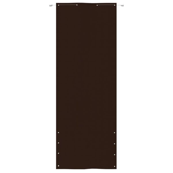 vidaXL Balcony Screen Brown 80x240 cm Oxford Fabric