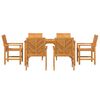 vidaXL Garden Dining Set 7 pcs Brown Solid Acacia Wood